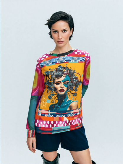 The Hybrid - Girl Machina in Yellow Unisex Sweatshirt (Gold Label)