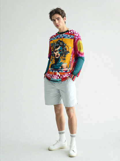 The Hybrid - Girl Machina in Yellow Unisex Sweatshirt (Gold Label)