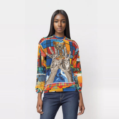 The Offering Chalice Colorblock Print Unisex Sweatshirt (Gold Label)