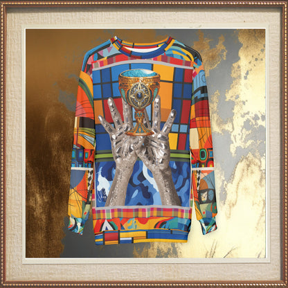 The Offering Chalice Colorblock Print Unisex Sweatshirt (Gold Label)