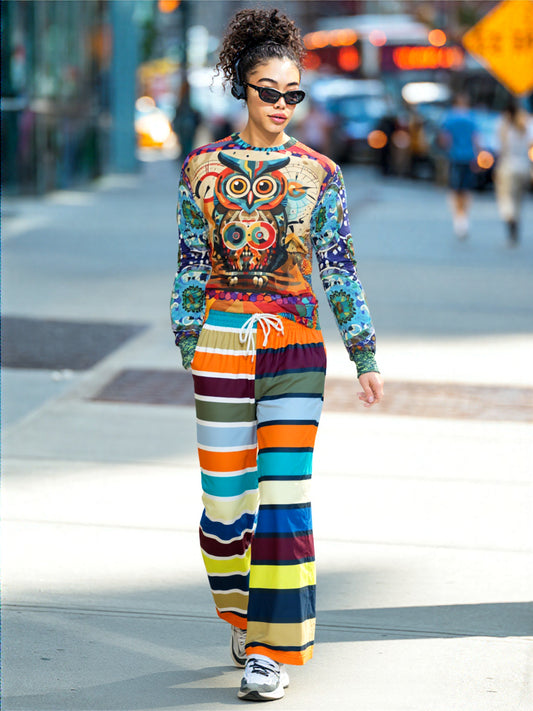 The Owls Have IT Steampunk Design Unisex Sweatshirt (Gold Label)