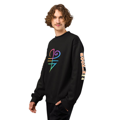 The Power of Boundaries - Protection Sigil Oversized Heavyweight Sweatshirt