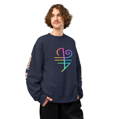 The Power of Boundaries - Protection Sigil Oversized Heavyweight Sweatshirt