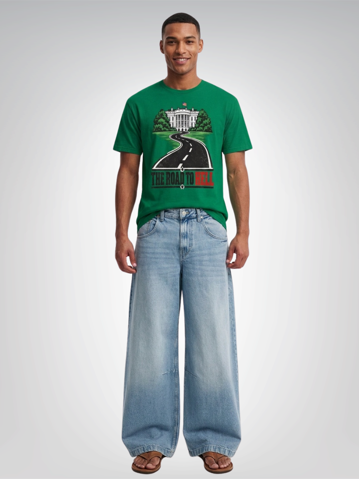 The Road to Hell Whitehouse Edition - Social Commentary Heavyweight Unisex Tee