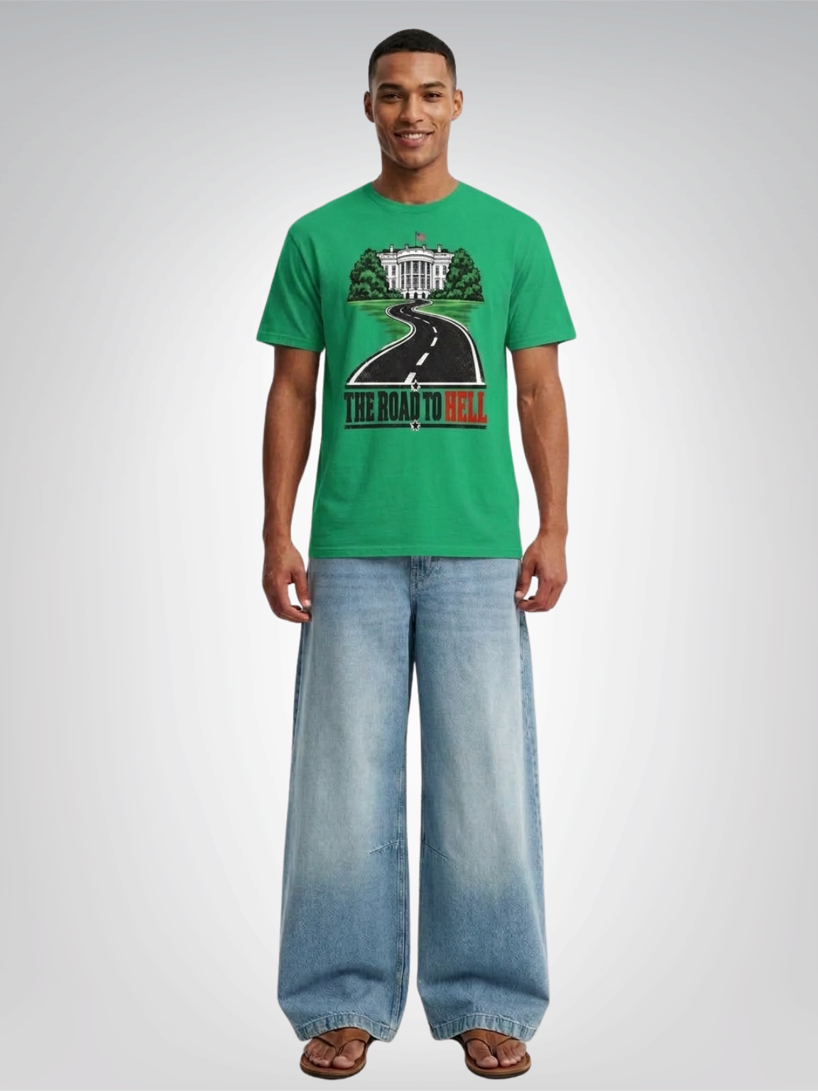 The Road to Hell Whitehouse Edition - Social Commentary Heavyweight Unisex Tee