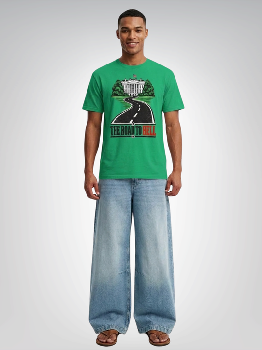 The Road to Hell Whitehouse Edition - Social Commentary Heavyweight Unisex Tee