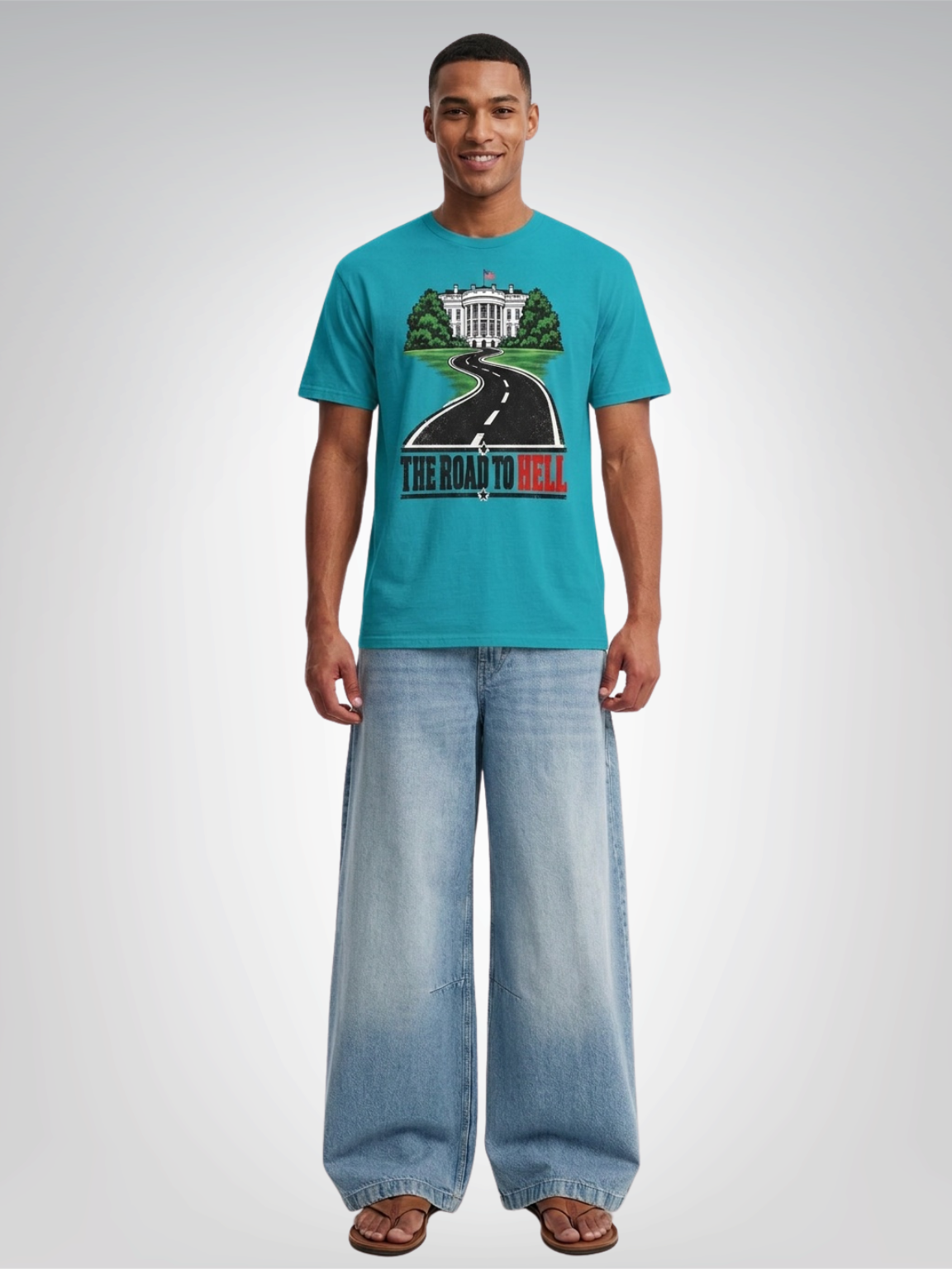 The Road to Hell Whitehouse Edition - Social Commentary Heavyweight Unisex Tee