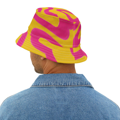 The Squiggly Wiggly Tie-Dye Vibrant Bucket Hat