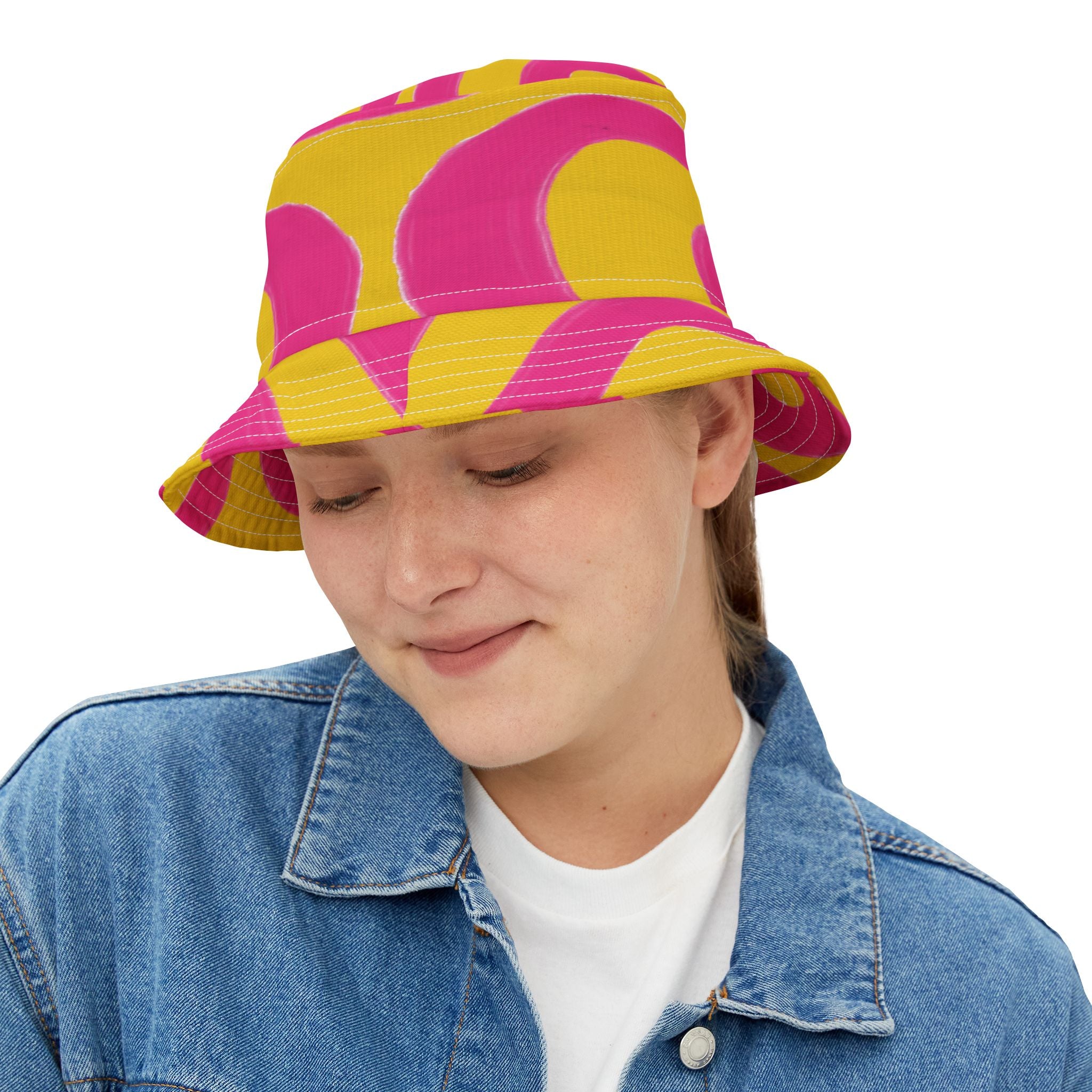 The Squiggly Wiggly Tie-Dye Vibrant Bucket Hat