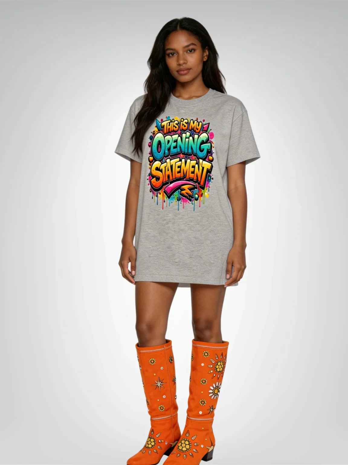 This is My Opening Statement Graffiti Print Heavyweight Unisex Tee