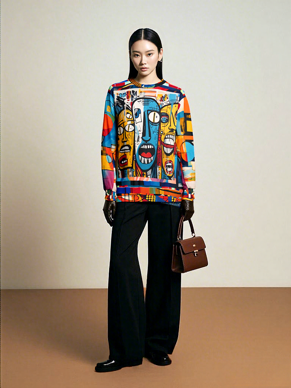 Three Lost Souls Abstract Graffiti Art Unisex Sweatshirt (Gold Label)