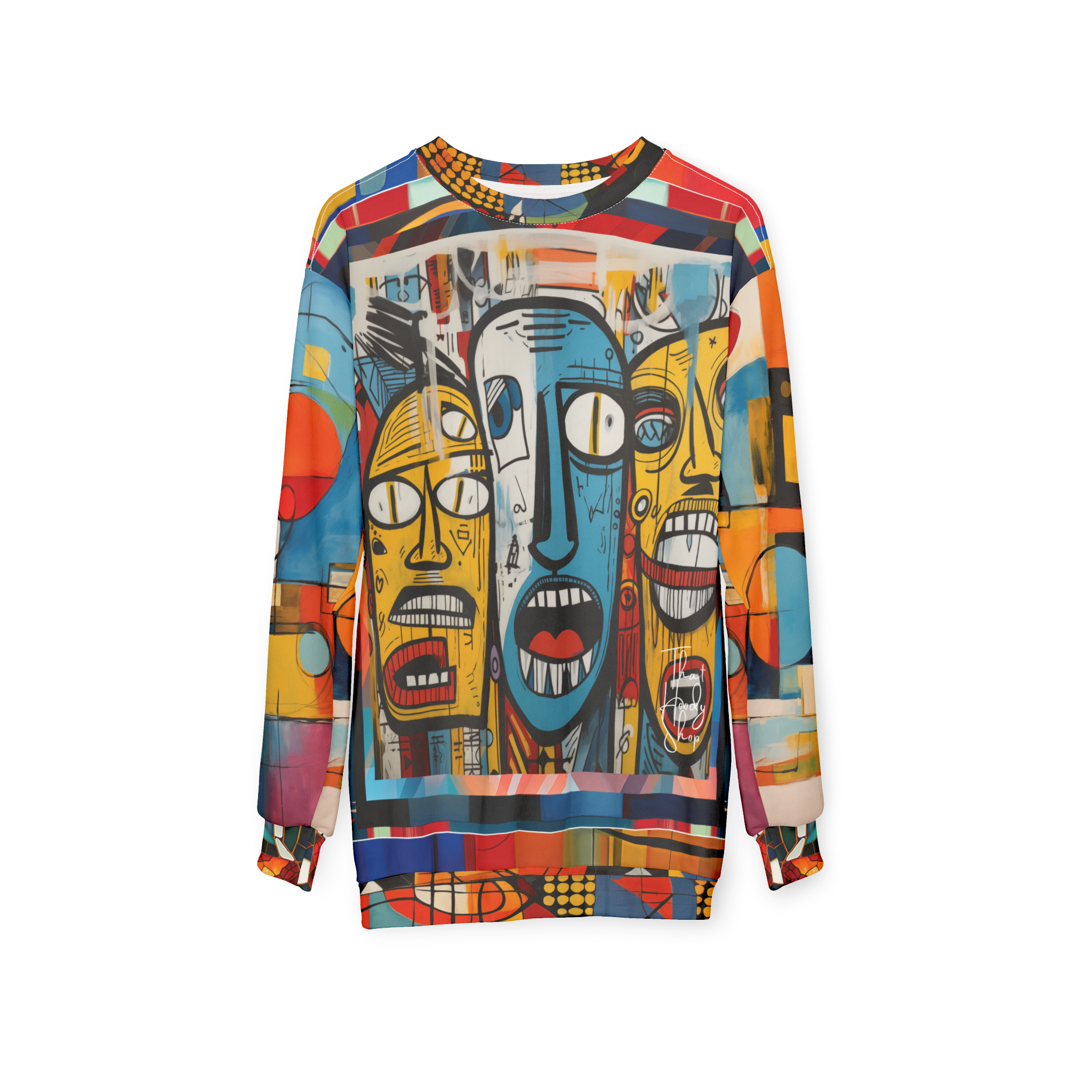 Three Lost Souls Abstract Graffiti Art Unisex Sweatshirt (Gold Label)
