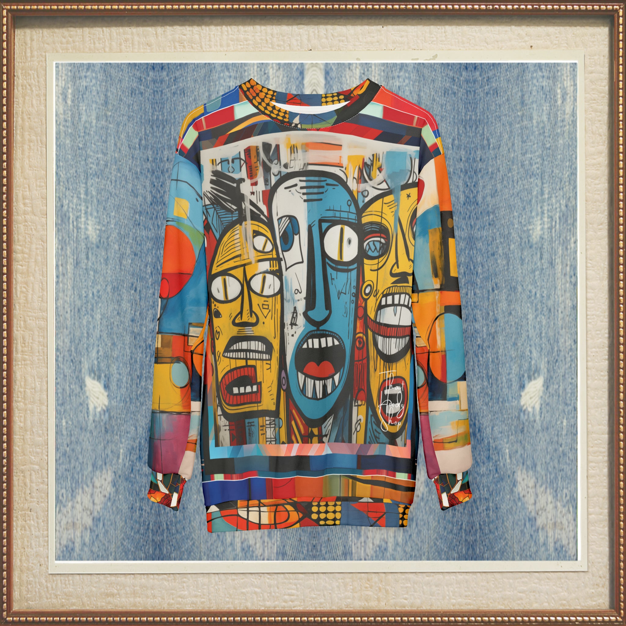 Three Lost Souls Abstract Graffiti Art Unisex Sweatshirt (Gold Label)