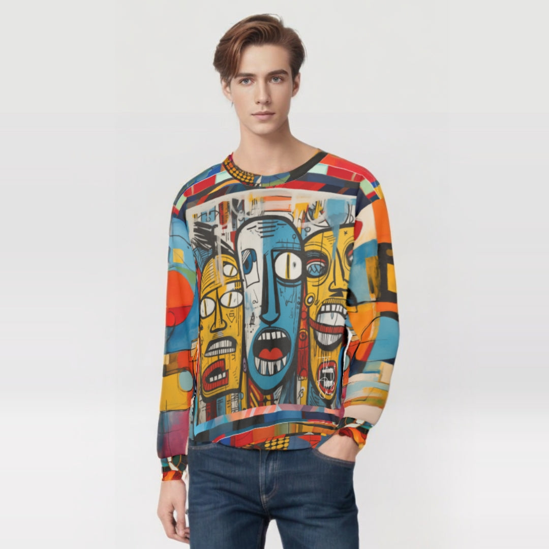 Three Lost Souls Abstract Graffiti Art Unisex Sweatshirt (Gold Label)