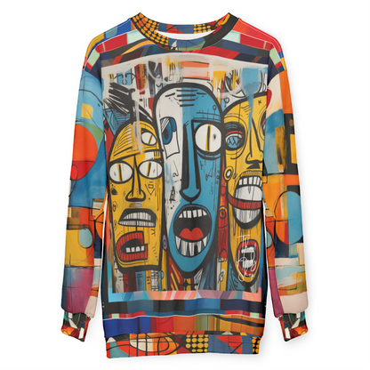 Three Lost Souls Abstract Graffiti Art Unisex Sweatshirt (Gold Label)