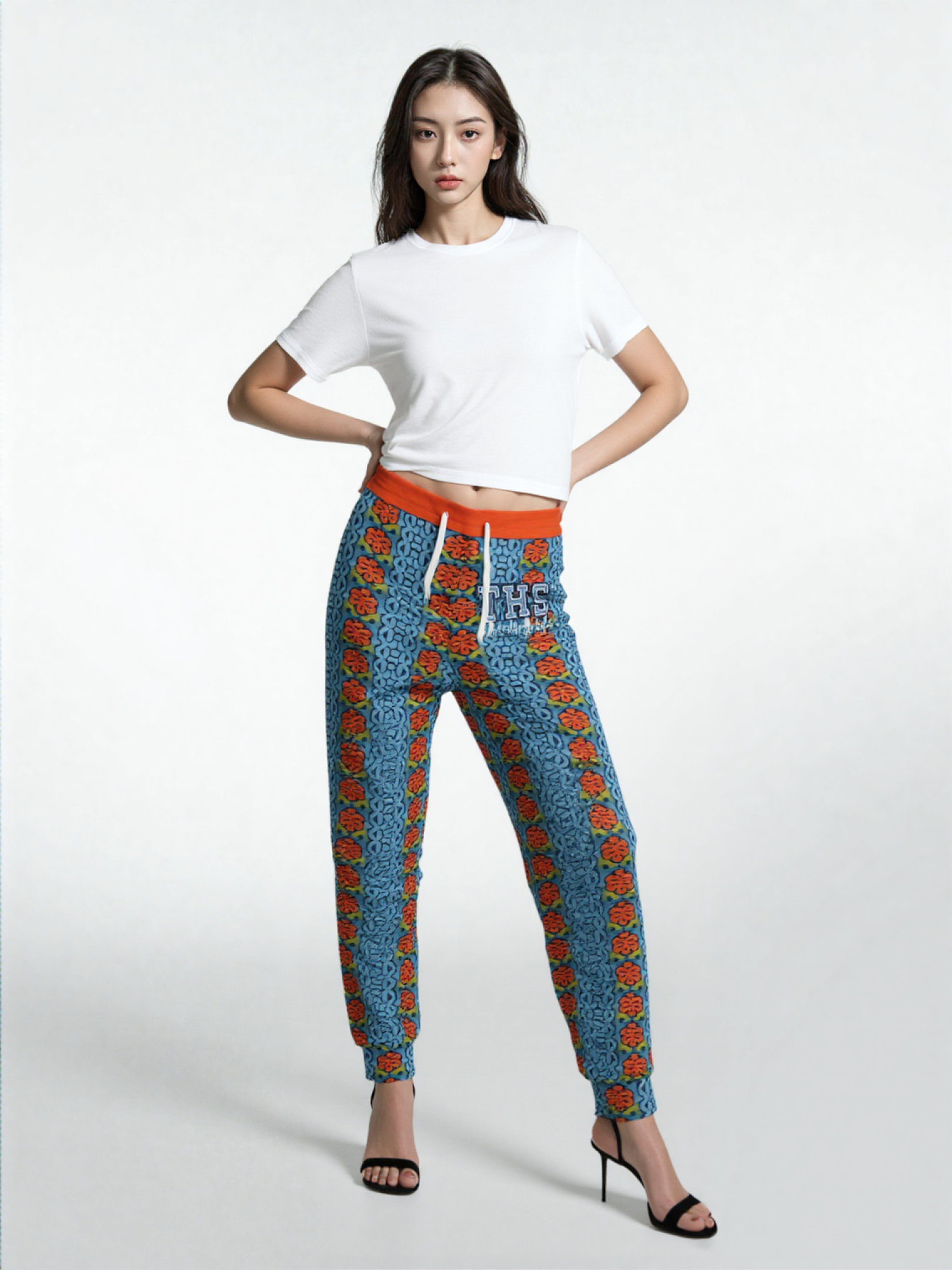 THS Salsa Denim Floral Eco-Poly Unisex Joggers