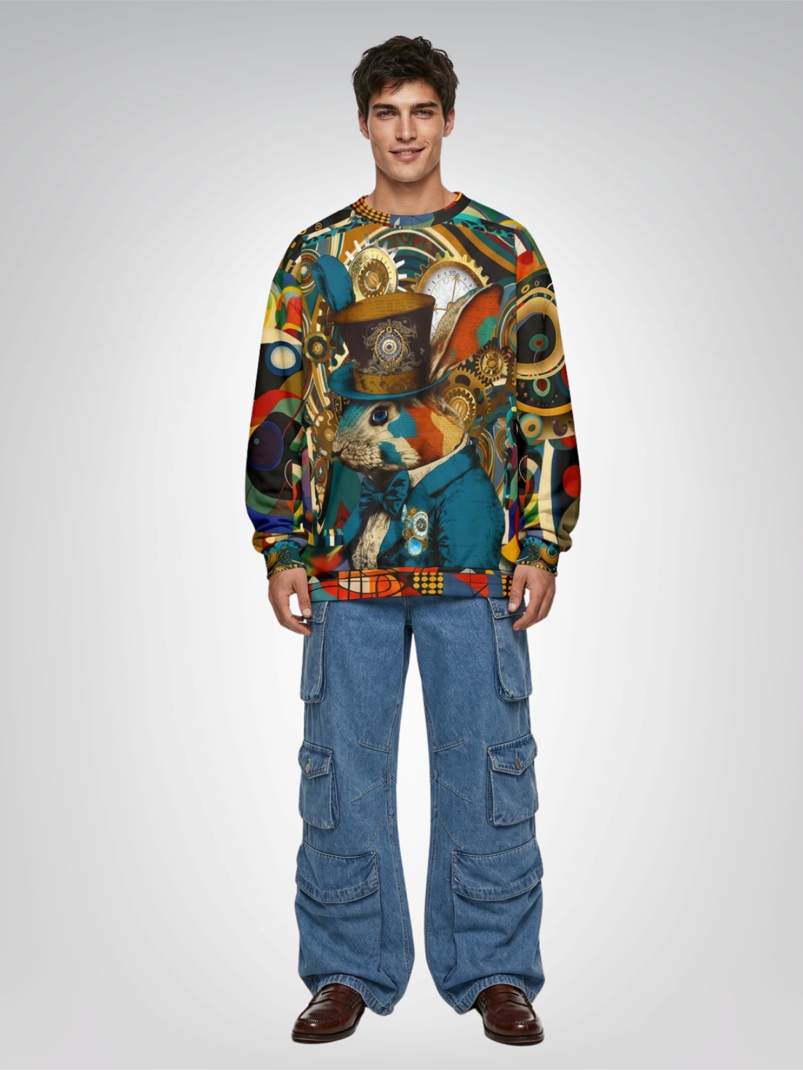 Time is Up Bunny Rabbit Unisex Sweatshirt (Gold Label)