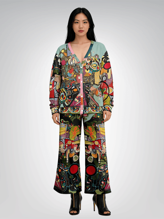 Tiptoe Through the Kandinskys Heavyweight Unisex Cardigan