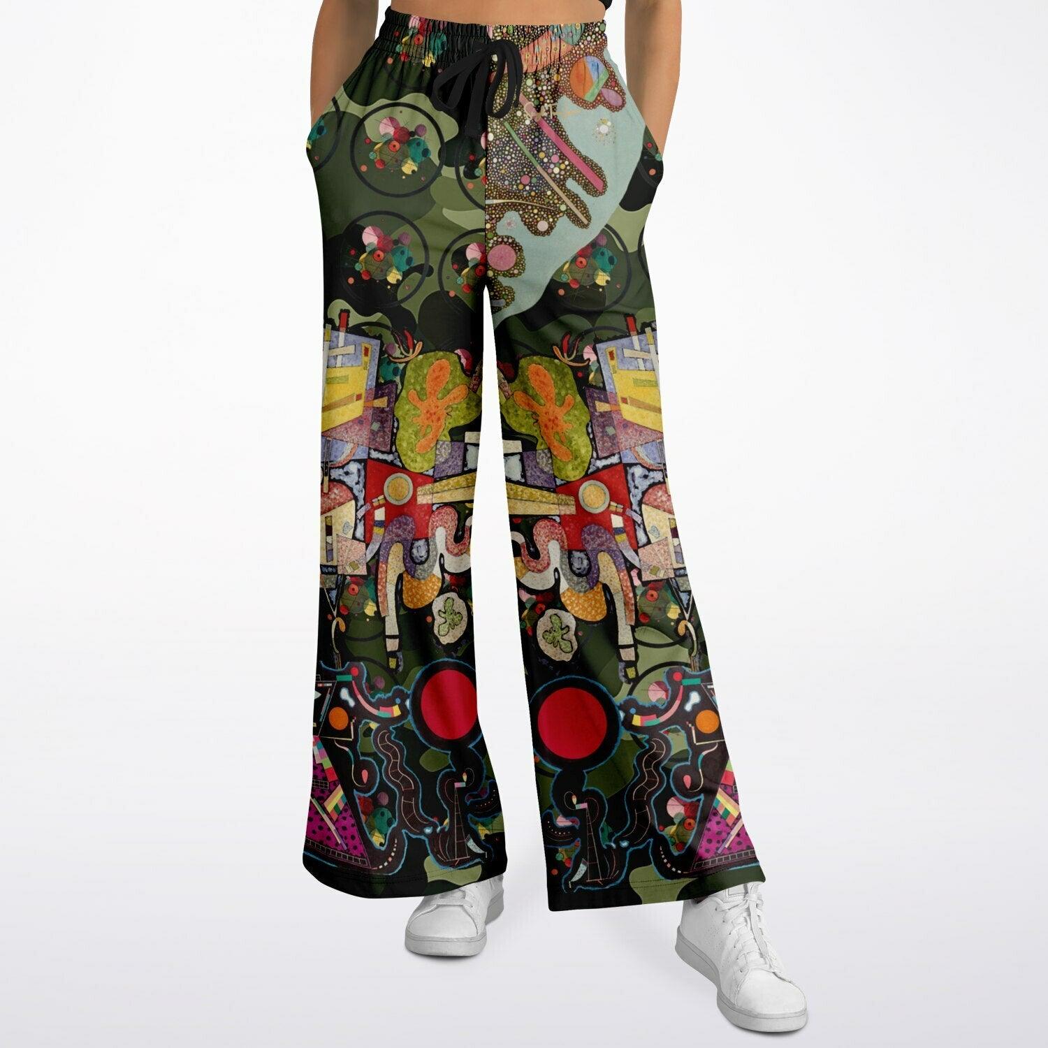 Tiptoe Through the Kandinskys Eco-Poly Wide Leg Pants