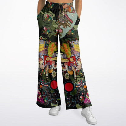 Tiptoe Through the Kandinskys Eco-Poly Wide Leg Pants