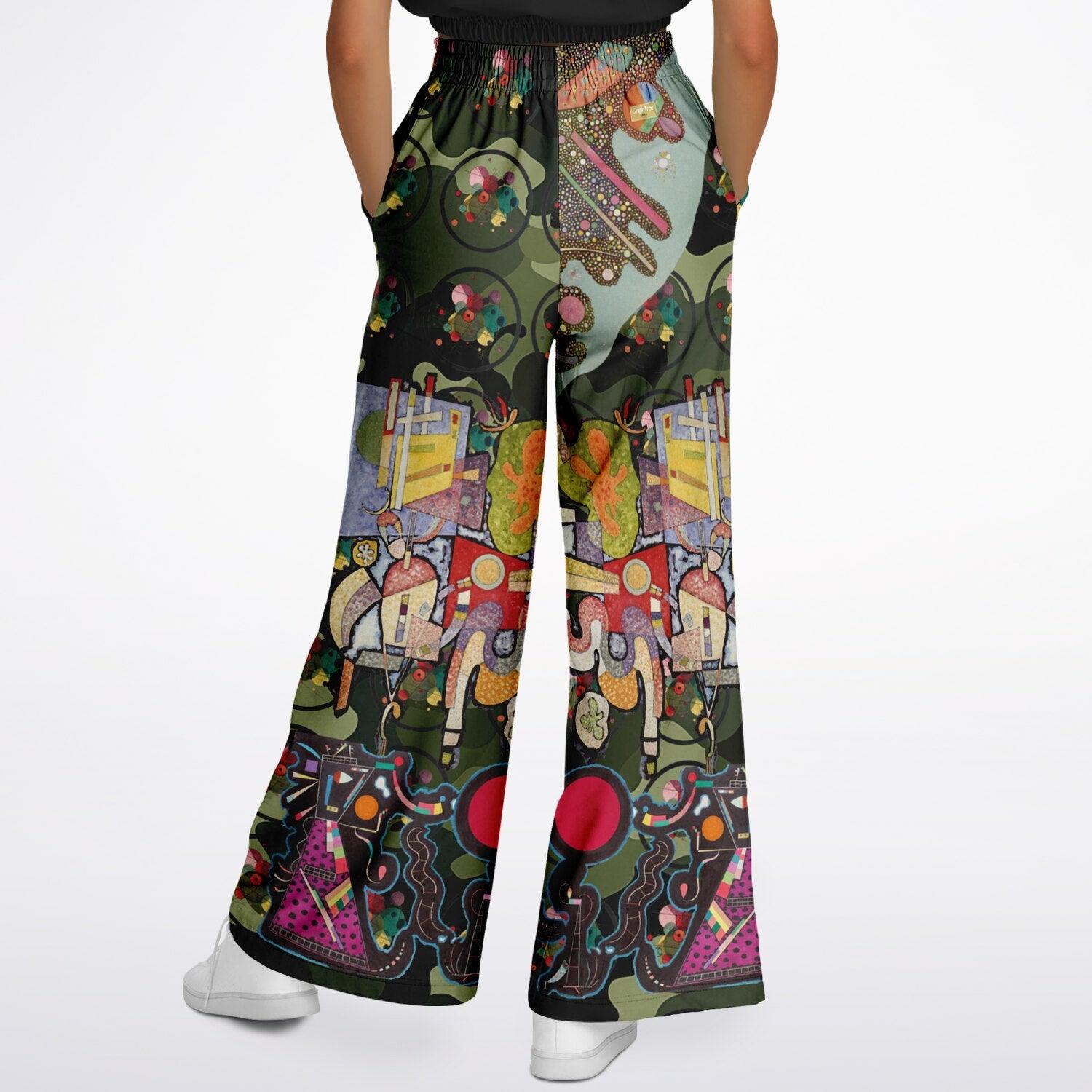 Tiptoe Through the Kandinskys Eco-Poly Wide Leg Pants