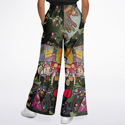 Tiptoe Through the Kandinskys Eco-Poly Wide Leg Pants