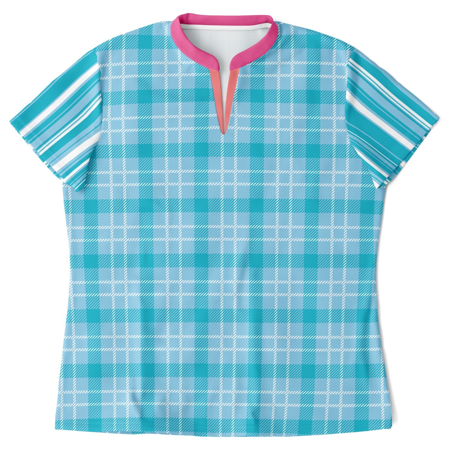 Trapped in Blue SkieS Mandarin Collar Ladies Golf Polo Jersey