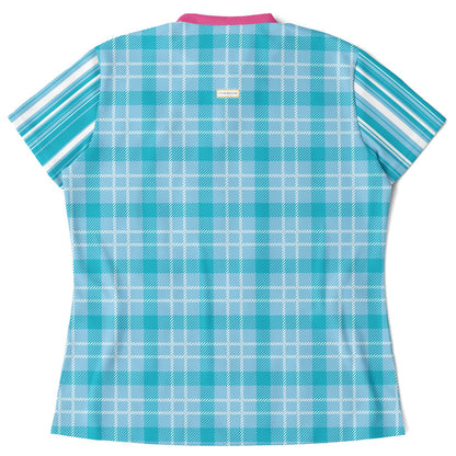 Trapped in Blue SkieS Mandarin Collar Ladies Golf Polo Jersey