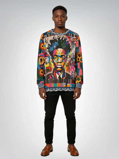 Trapped in Desolation - Black Man in Graffiti Unisex Sweatshirt (Gold Label)