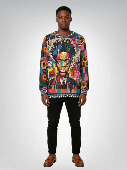 Trapped in Desolation - Black Man in Graffiti Unisex Sweatshirt (Gold Label)