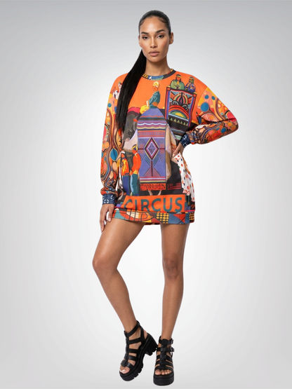 Traveling Circus Caravan in Sunset &amp; Sky Unisex Sweatshirt (Gold Label)
