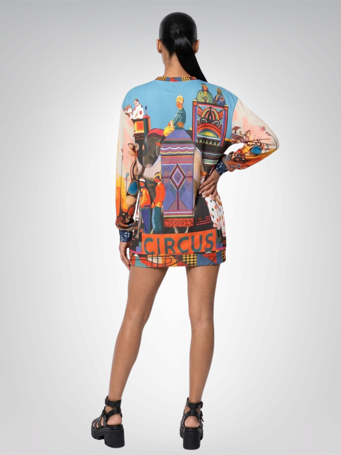 Traveling Circus Caravan in Sunset &amp; Sky Unisex Sweatshirt (Gold Label)