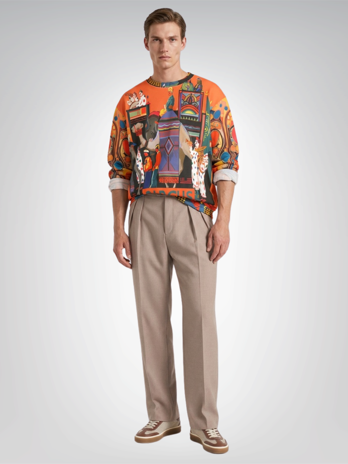 Traveling Circus Caravan in Sunset &amp; Sky Unisex Sweatshirt (Gold Label)