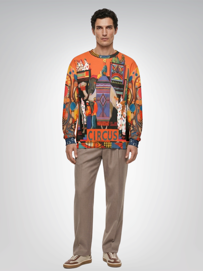Traveling Circus Caravan in Sunset &amp; Sky Unisex Sweatshirt (Gold Label)