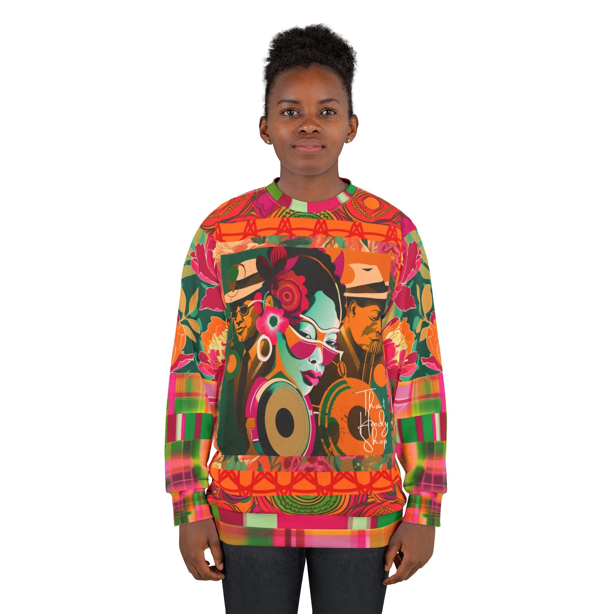 Trio in Orange Updated Version Pop Art Unisex Sweatshirt (Gold Label)