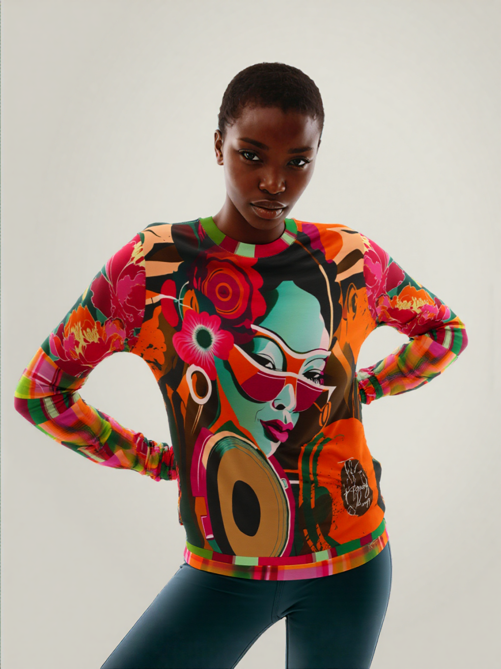 Trio in Orange - Original Edition Pop Art Unisex Sweatshirt (Gold Label)