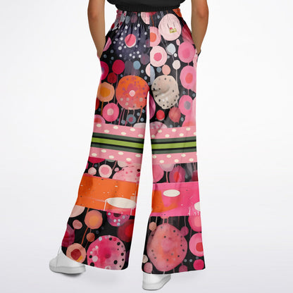 Trip the Lights Fantastic in Abstract Circles Eco-Poly Wide Leg Pants