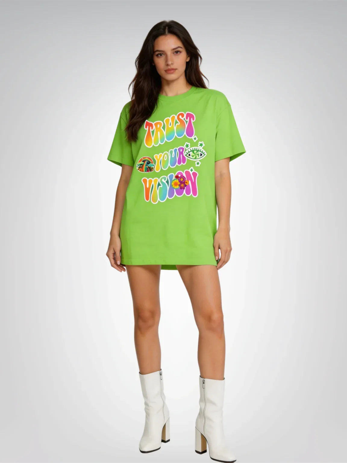 Trust Your Vision Hippie Print Heavyweight Unisex Tee