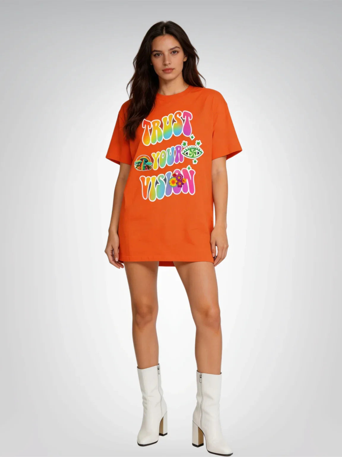 Trust Your Vision Hippie Print Heavyweight Unisex Tee