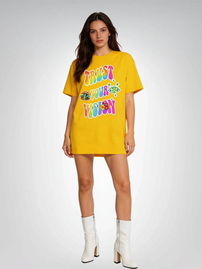 Trust Your Vision Hippie Print Heavyweight Unisex Tee