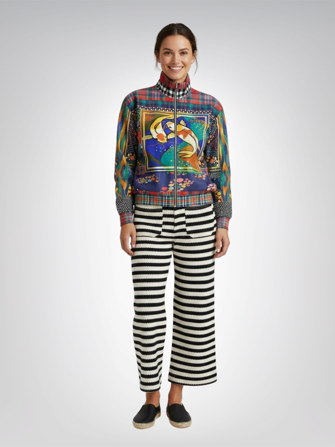 One Koi Two Koi - Best of Luck Heavyweight Oversized Quarter Zip Sweatshirt