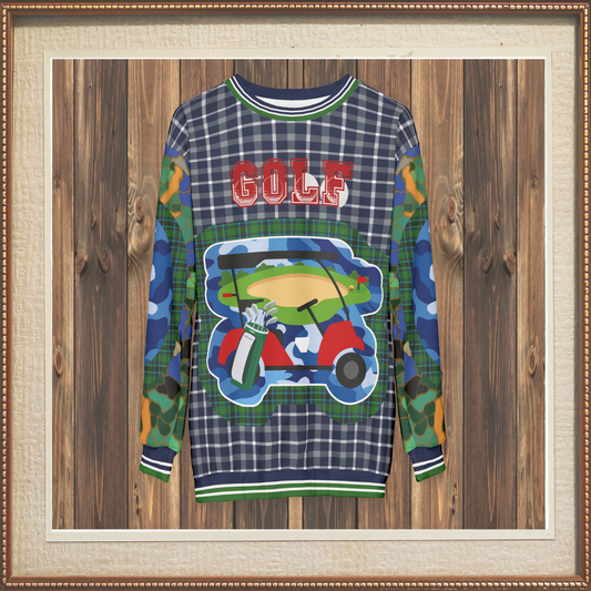 Ultimate Golf Mobile Tartan Plaid Unisex Sweatshirt (Gold Label)