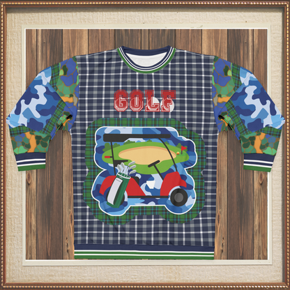 Ultimate Golf Mobile Tartan Plaid Unisex Sweatshirt (Gold Label)