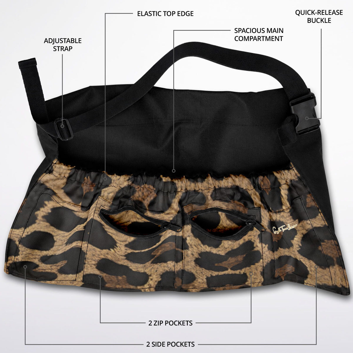 Untamed &amp; Unbothered in Brown Leopard Garden Harvest Bag