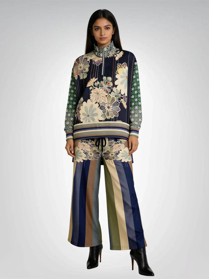 Vacation in Nantucket Stripe Eco-Poly Wide Leg Pants