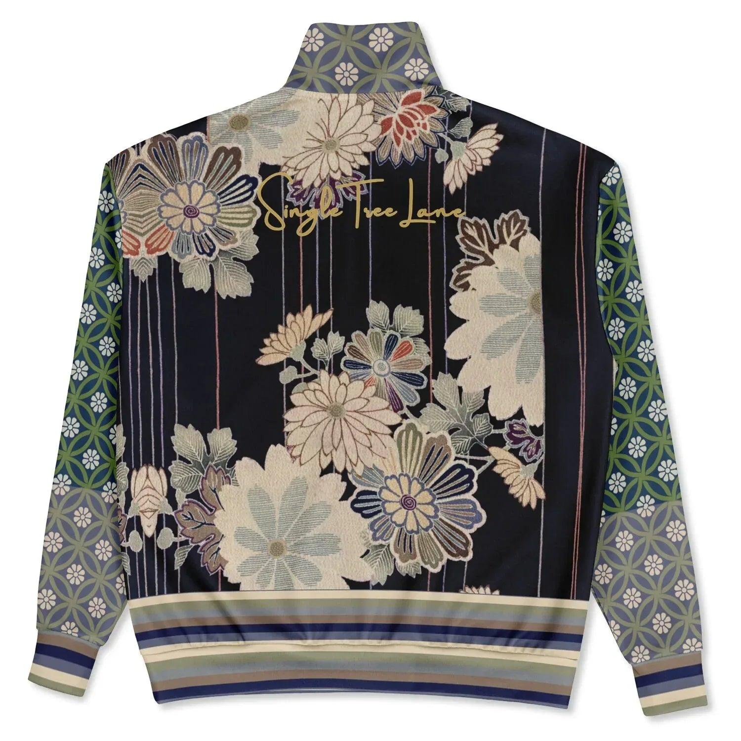 Vacation in Nantucket Floral Heavyweight Oversized Quarter Zip Sweatshirt