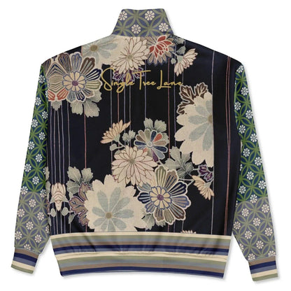 Vacation in Nantucket Floral Heavyweight Oversized Quarter Zip Sweatshirt