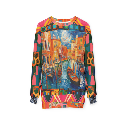 Vacation in Venezia Impressionistic Art Unisex Sweatshirt (Gold Label)