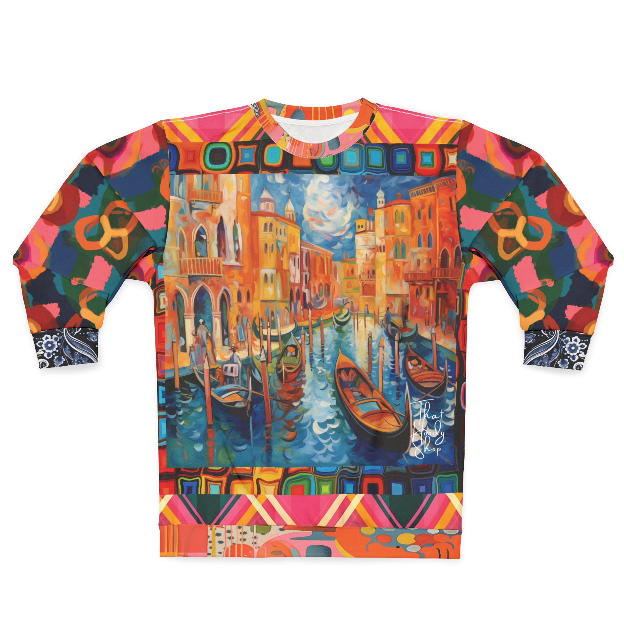 Vacation in Venezia Impressionistic Art Unisex Sweatshirt (Gold Label)