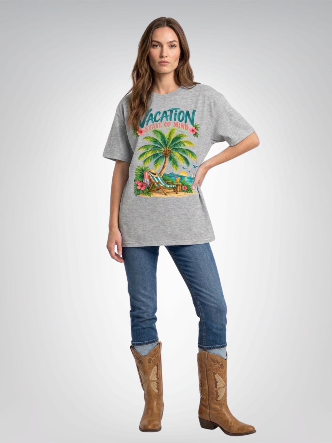 Vacation State of Mind - Palm Tree Edition Heavyweight Unisex Tee